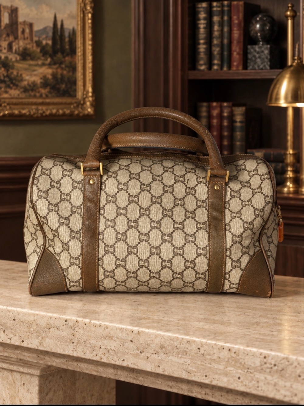 RARE Authentic Vintage Gucci Plus Boston Bag & Pristine Matching Wallet - Picture 4 of 13